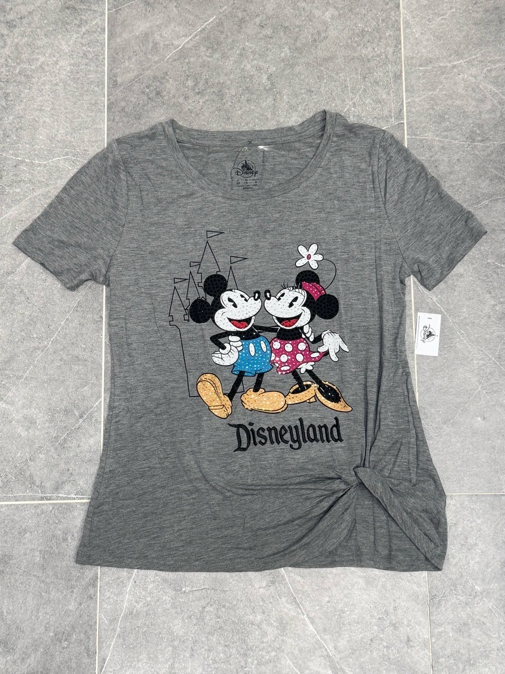 Disneyland Mickey & Minnie Embellished Twist Front Disney Tee